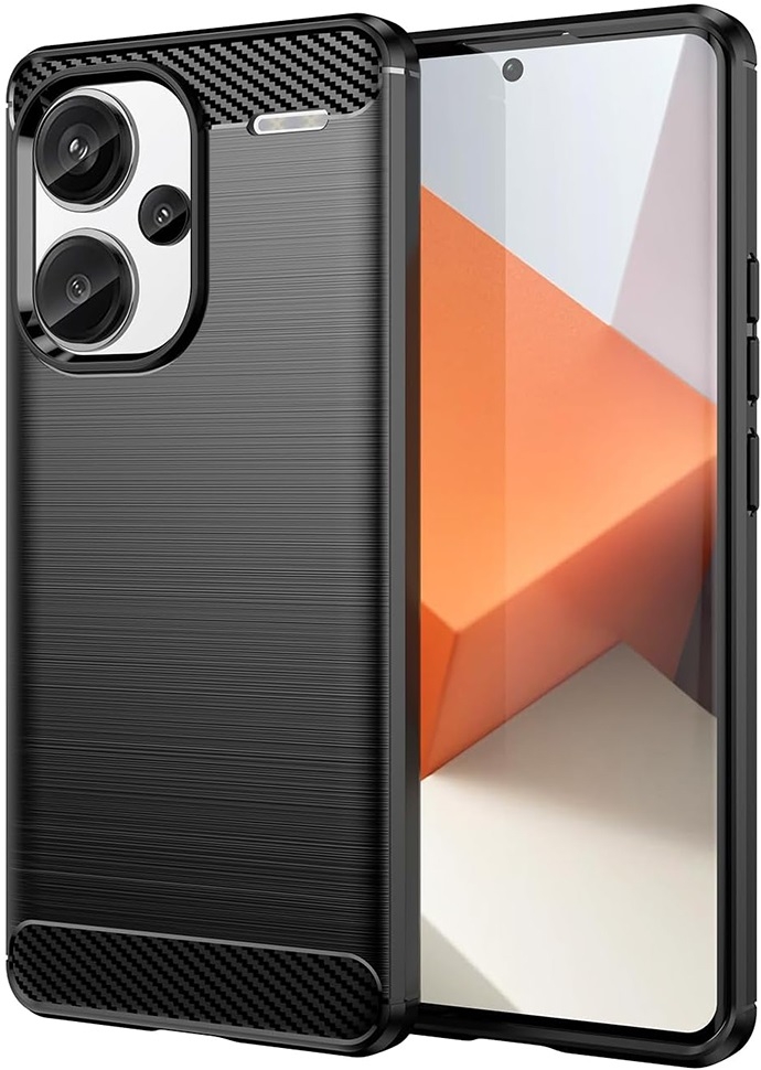 Θήκη Σιλικόνης - Xiaomi Redmi Note 13 Pro Plus - Techsuit Carbon Silicone - Black (5949419072336)