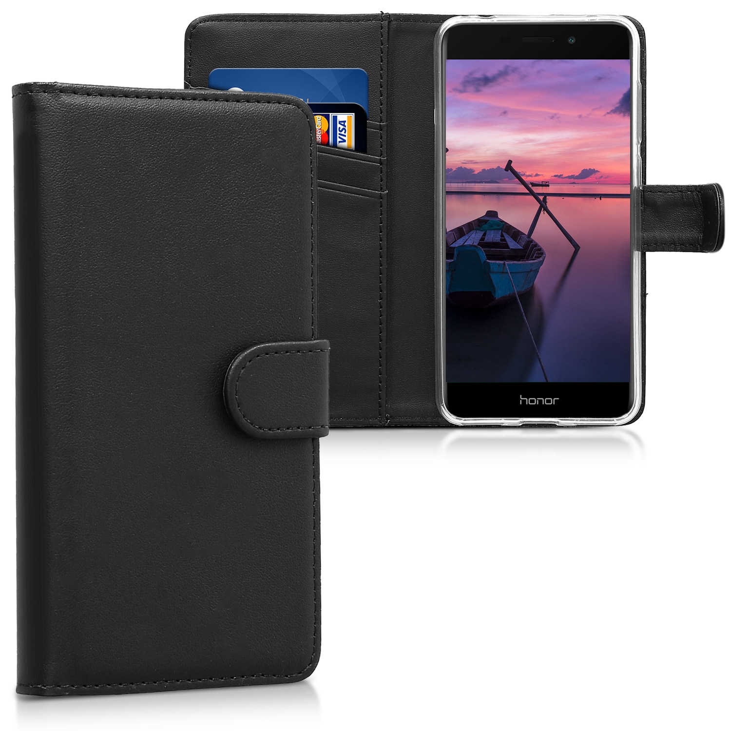 KW Θήκη - Πορτοφόλι Huawei Honor 6C Pro - Black