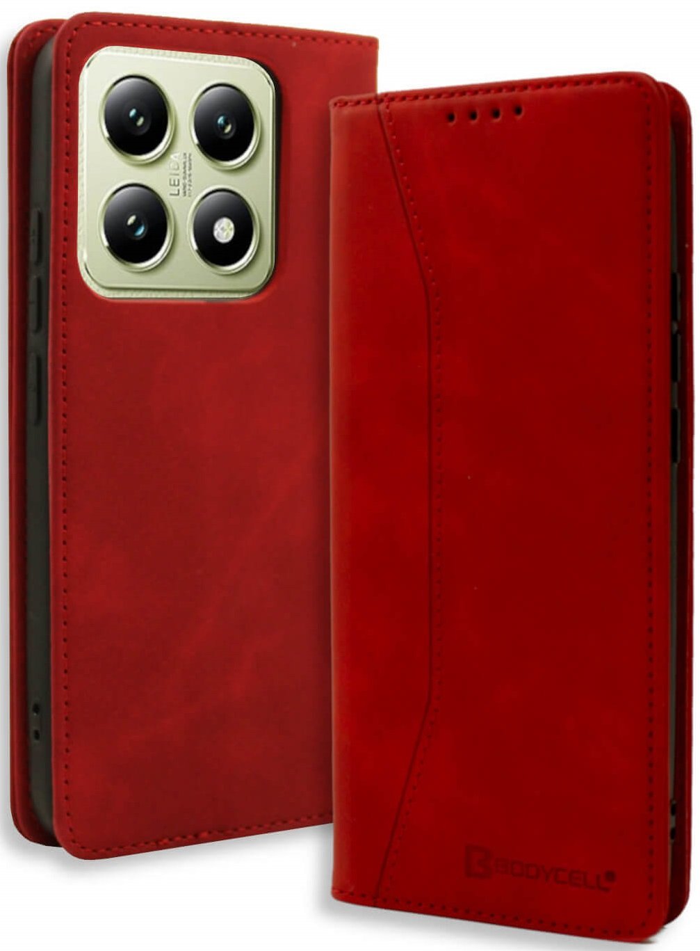 Θήκη Xiaomi 14T Bodycell Book Case Πορτοφόλι Red