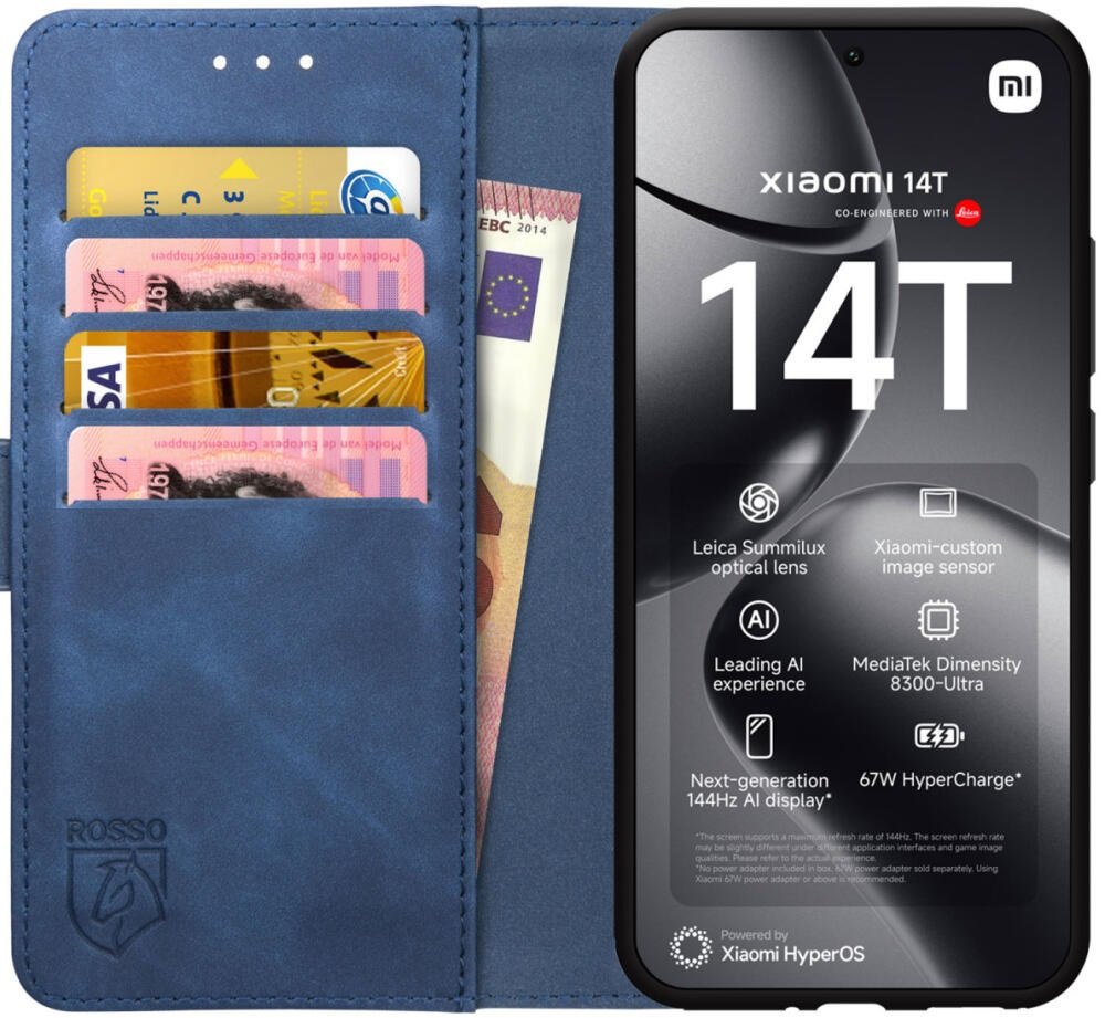 Θήκη Xiaomi 14T Rosso Element PU Πορτοφόλι Blue