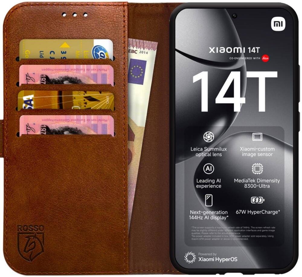 Θήκη Xiaomi 14T Rosso Element PU Πορτοφόλι Brown