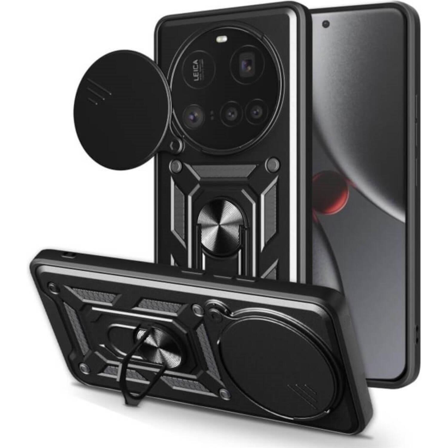 Θήκη Xiaomi 15 Ultra Bodycell Armor Slide Ανθεκτική με Κάλυμμα για την Κάμερα & Μεταλλικό Ring Holder Black