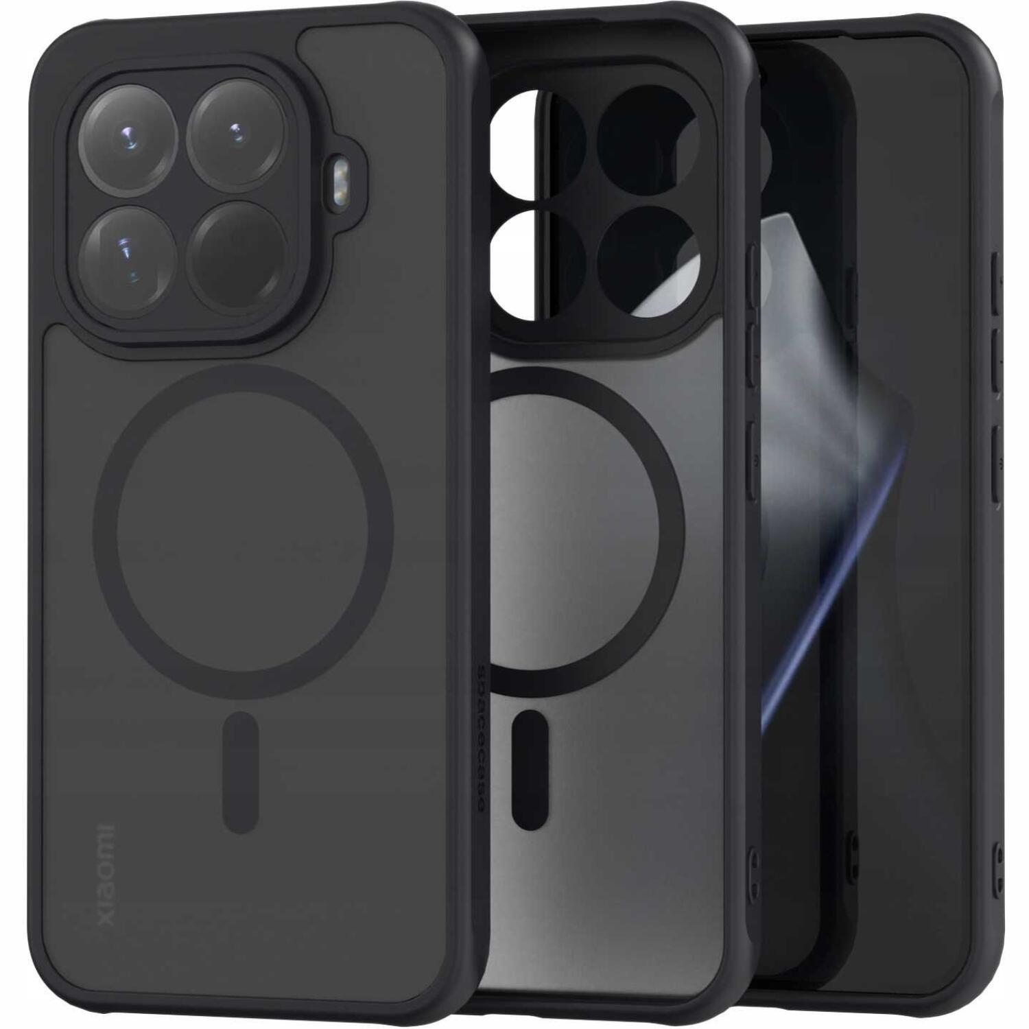 Θήκη Xiaomi 15T Pro Spacecase Hybrid MagSafe Σκληρή Ημιδιάφανη με MagSafe Black