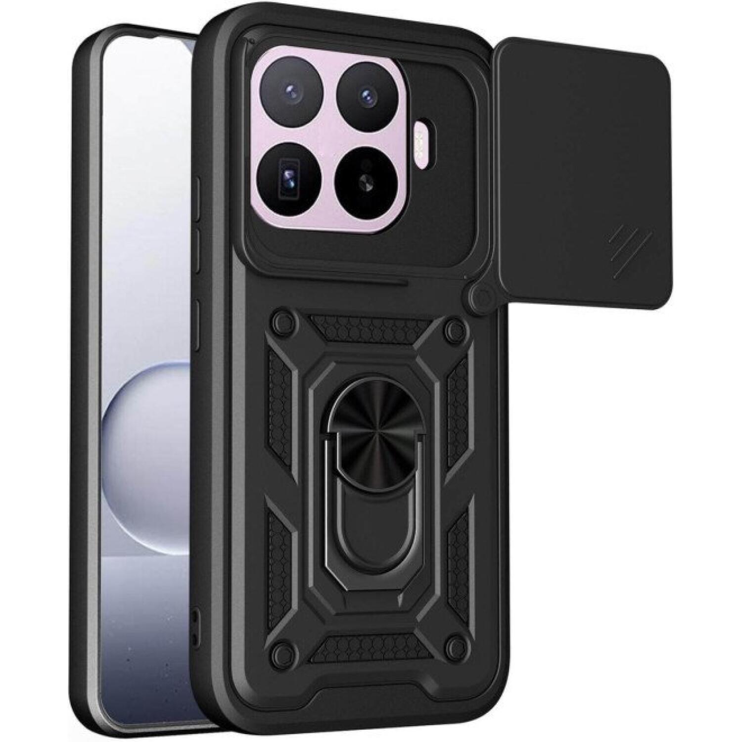 Θήκη Xiaomi 17T Bodycell Armor Slide Ανθεκτική με Κάλυμμα για την Κάμερα & Μεταλλικό Ring Holder Black