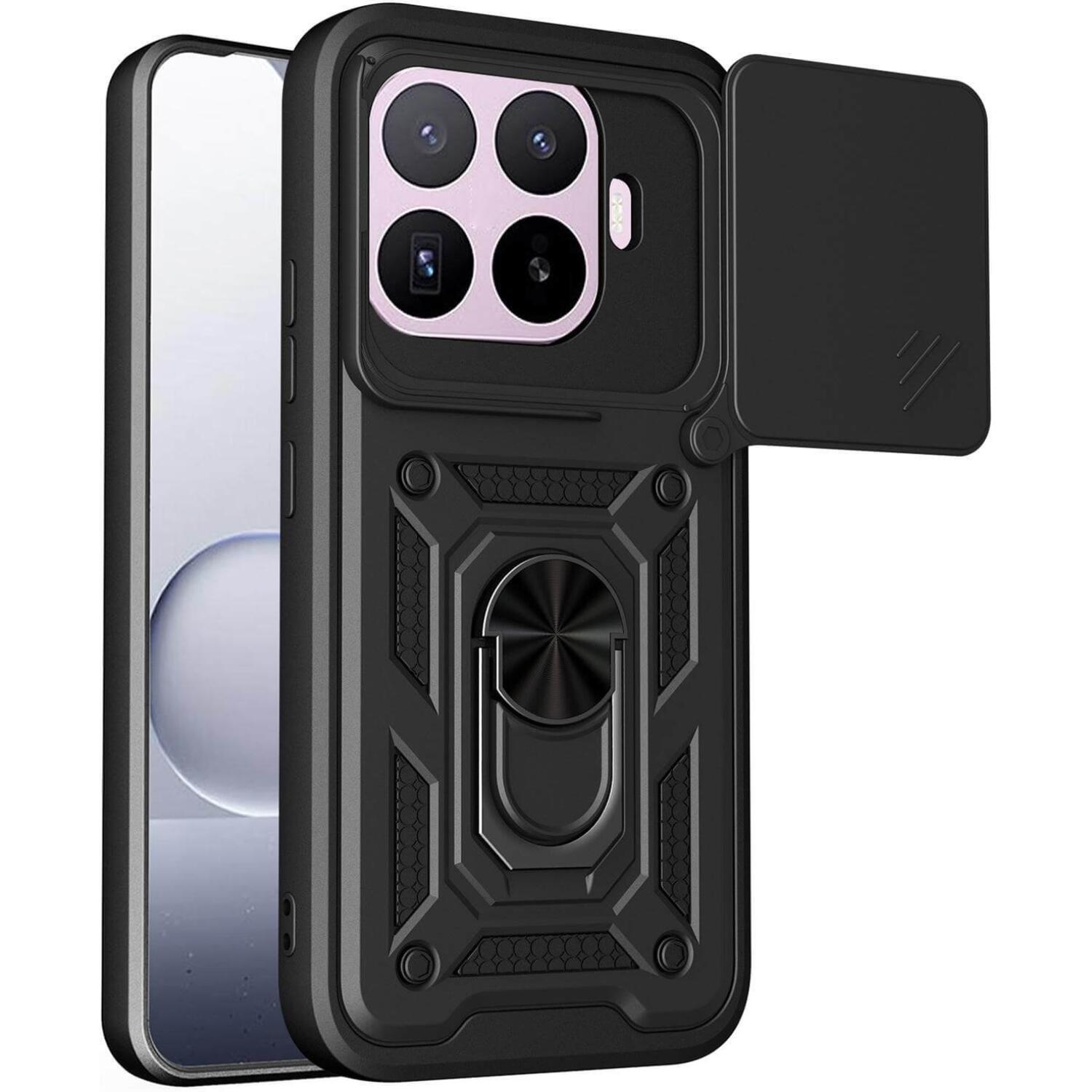 Θήκη Xiaomi 17T Pro Bodycell Armor Slide Ανθεκτική με Κάλυμμα για την Κάμερα & Μεταλλικό Ring Holder Black