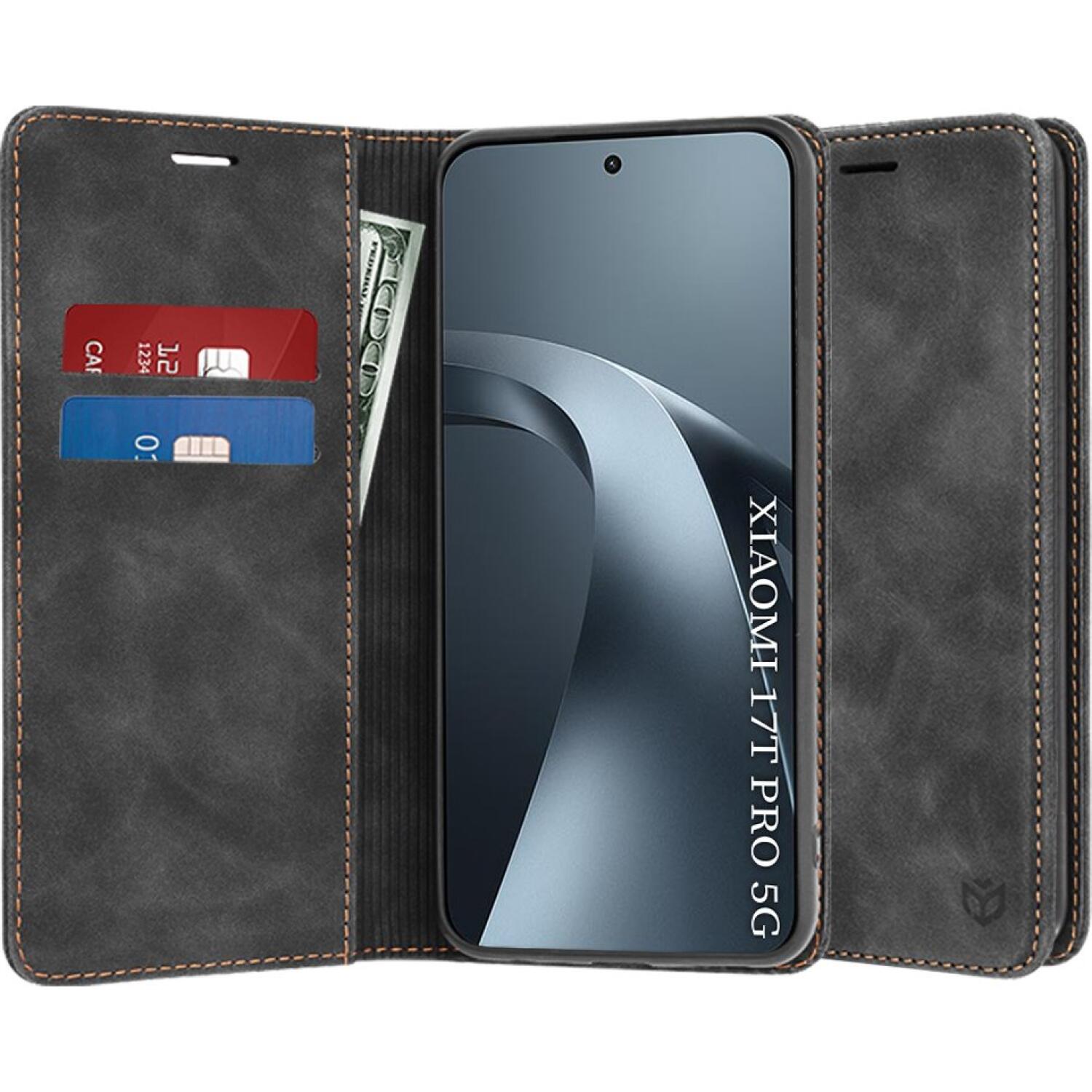 Θήκη Xiaomi 17T Pro Techsuit Confy Cover Πορτοφόλι Black