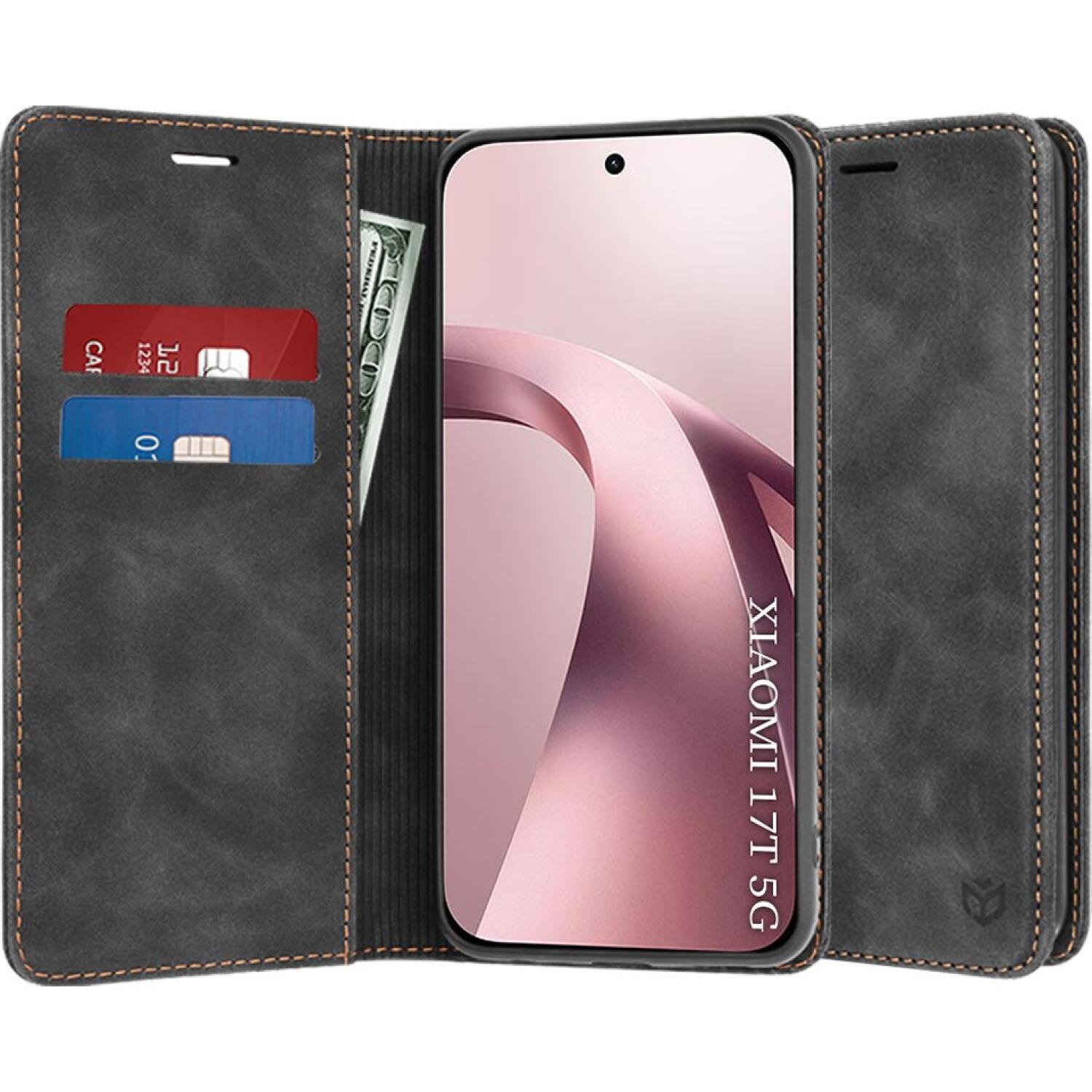 Θήκη Xiaomi 17T Techsuit Confy Cover Πορτοφόλι Black