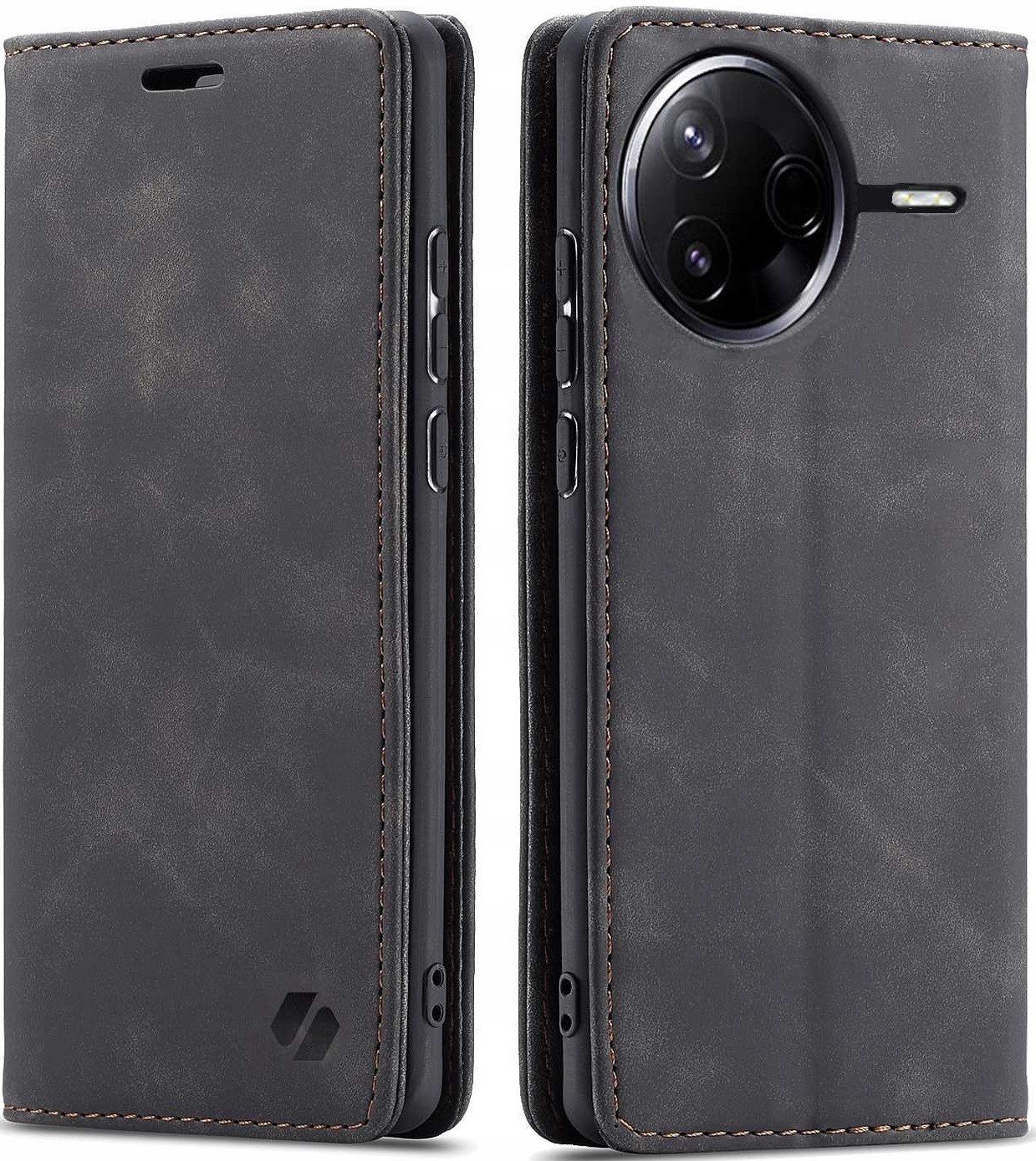 Θήκη Xiaomi Poco F7 Pro Spacecase Wallet Πορτοφόλι Black