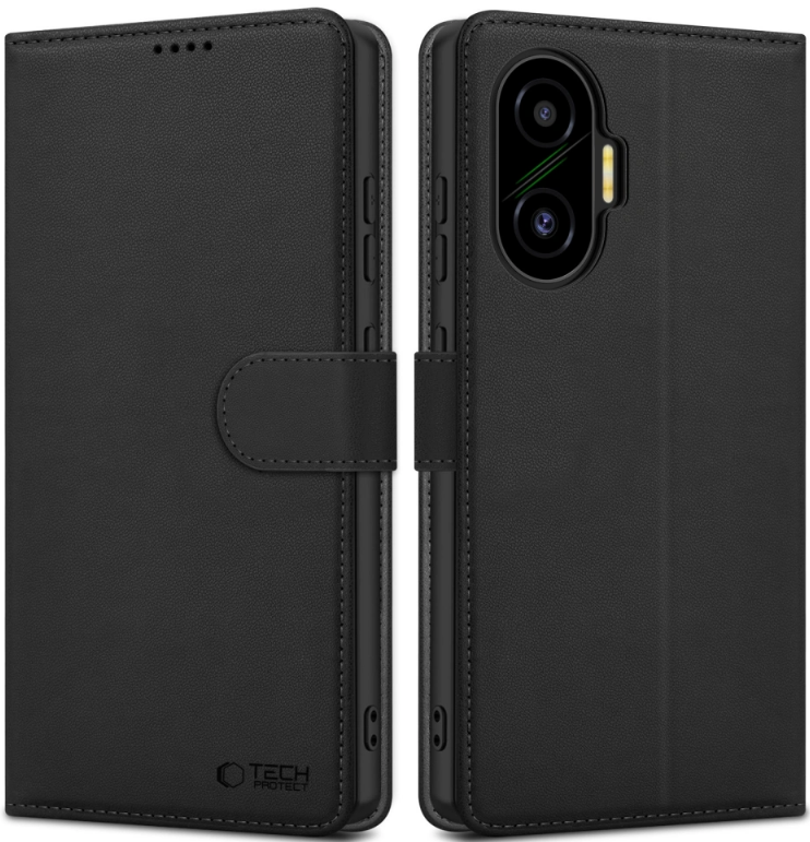 Θήκη Xiaomi Poco F7 Tech-Protect Wallet Πορτοφόλι Black