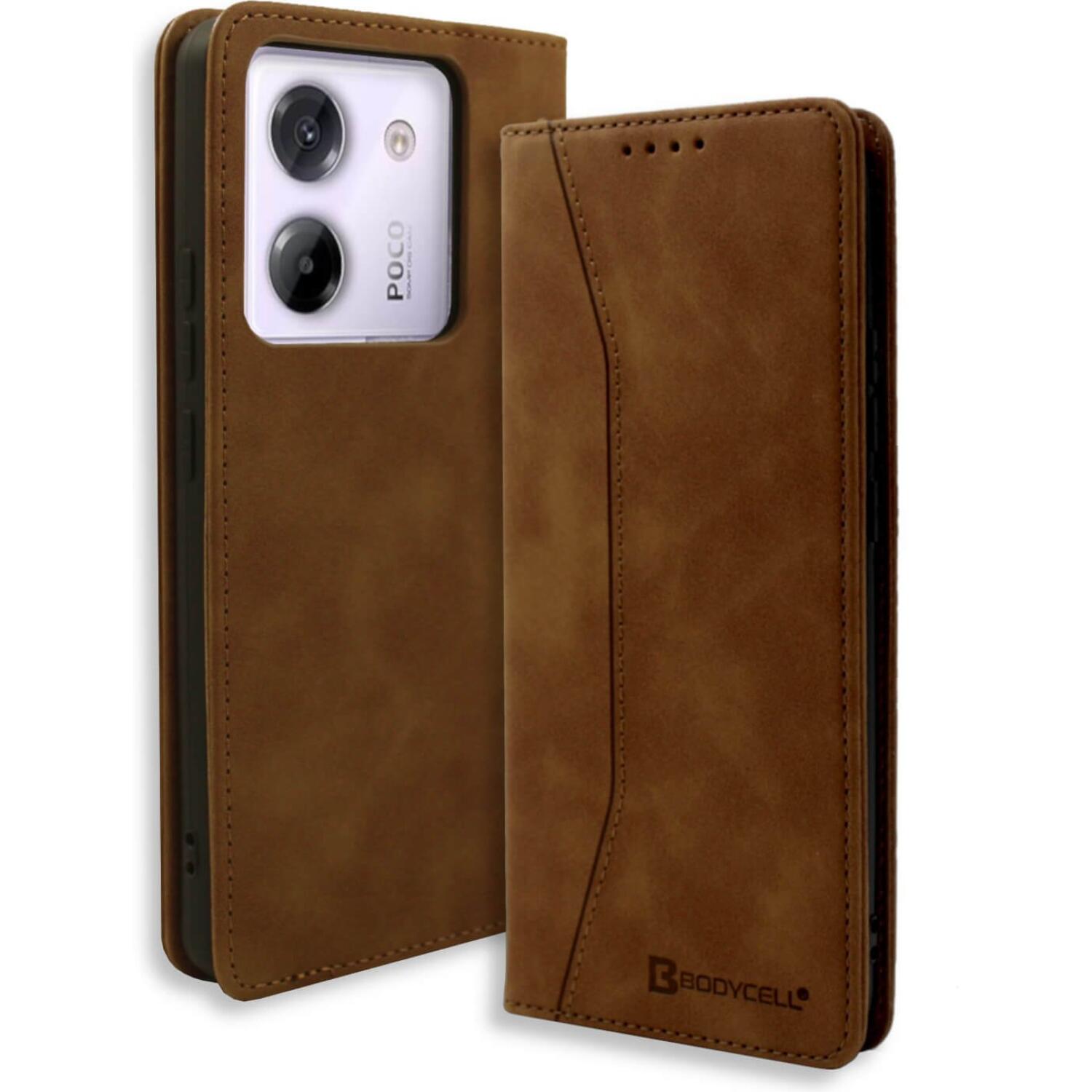 Θήκη Xiaomi Poco M7 Pro 5G Bodycell Book Case Πορτοφόλι Brown