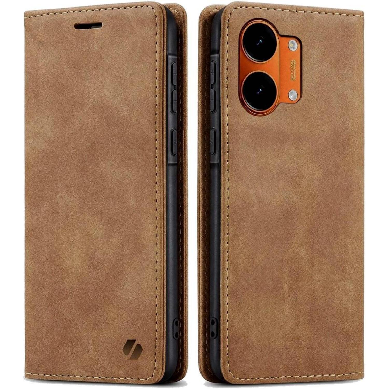 Θήκη Xiaomi Poco X8 Pro Max Spacecase Wallet Πορτοφόλι Light Brown