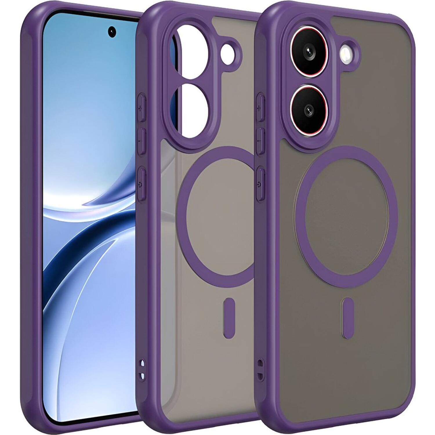 Θήκη Xiaomi Poco X8 Pro Techsuit HaloFrost II MagSafe Σκληρή Ημιδιάφανη με MagSafe Purple