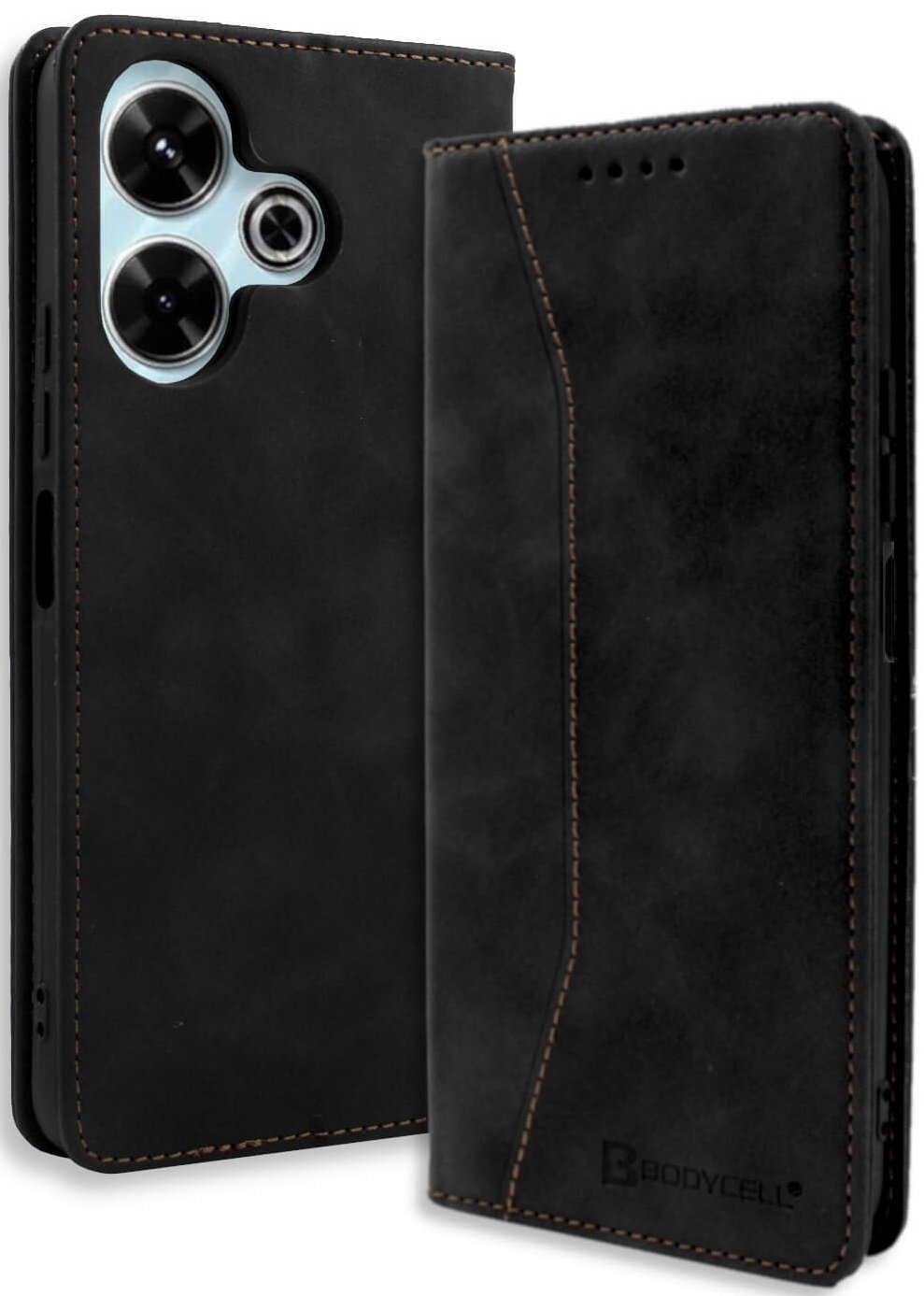 Θήκη Xiaomi Redmi 13 4G / Poco M6 4G / Poco M6 Plus 5G Bodycell Book Case Πορτοφόλι Black