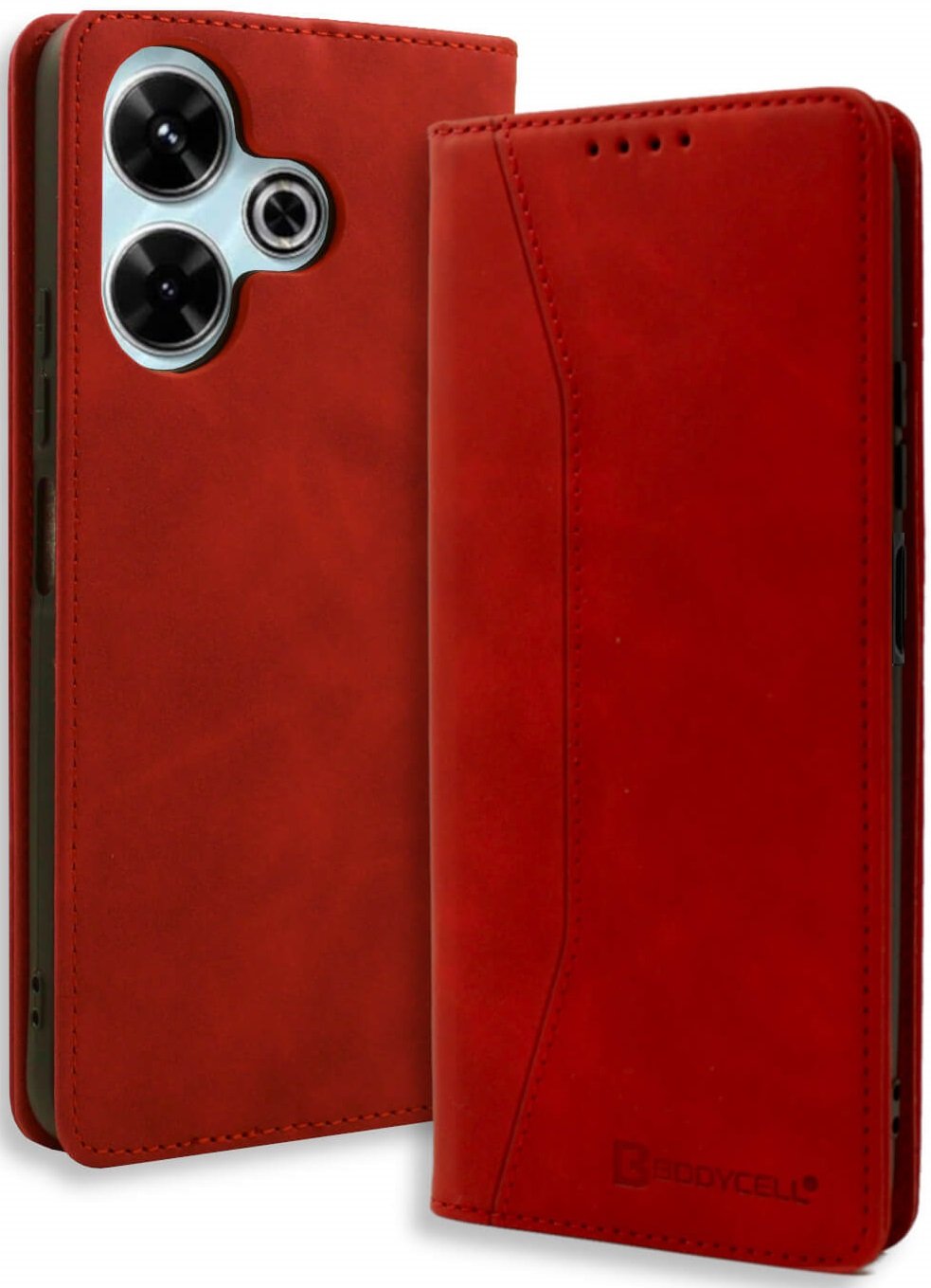 Θήκη Xiaomi Redmi 13 4G / Poco M6 4G / Poco M6 Plus 5G Bodycell Book Case Πορτοφόλι - Red (5206015079597)