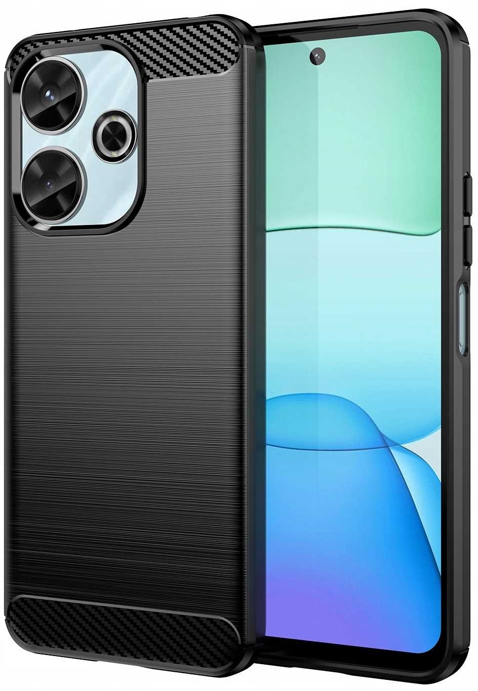 Θήκη Xiaomi Redmi 13 4G - Spacecase Carbon Σιλικόνης - Black