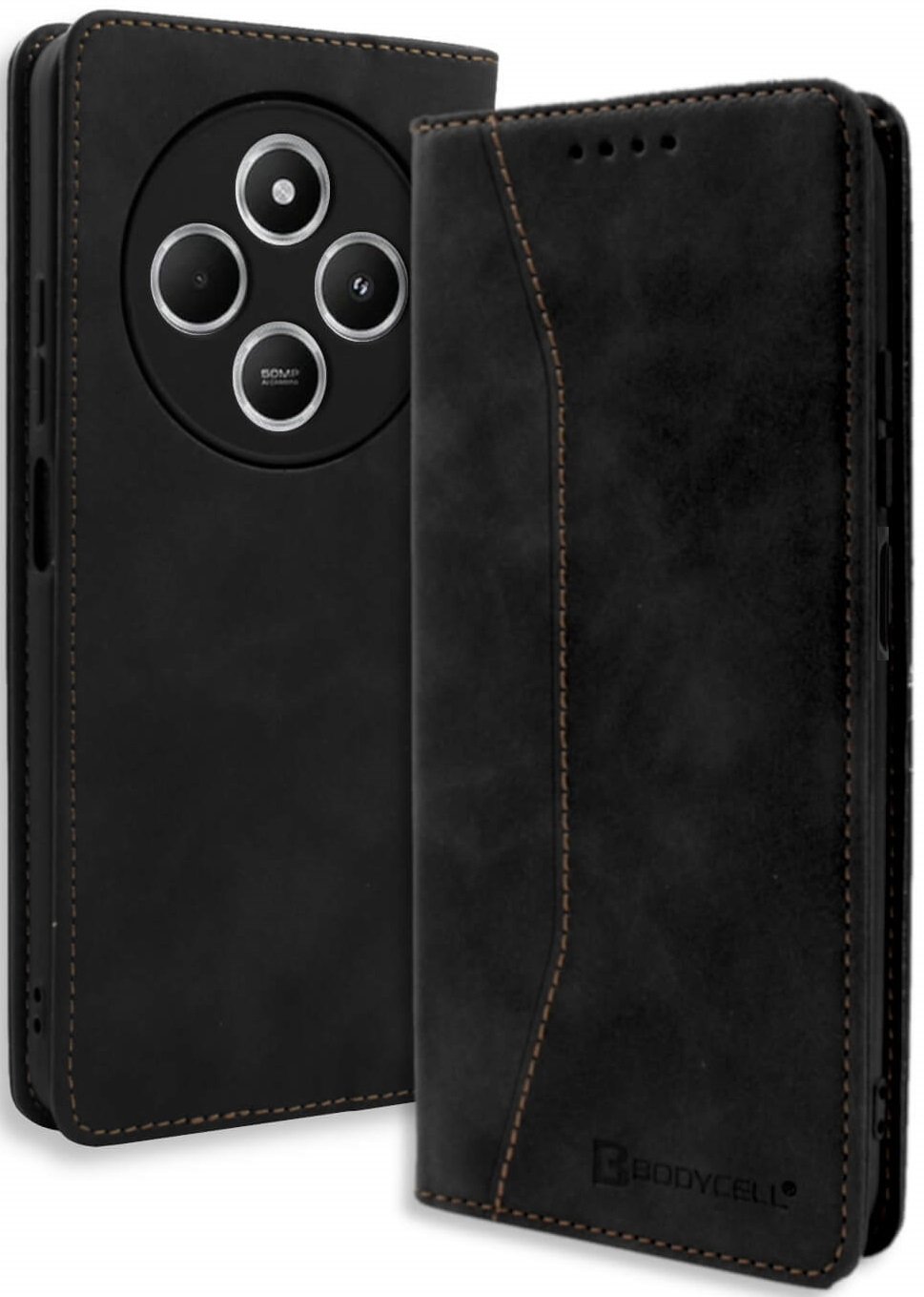 Θήκη Xiaomi Redmi 14C / Poco C75 Bodycell Book Case Πορτοφόλι Black