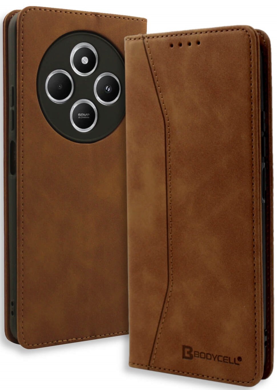 Θήκη Xiaomi Redmi 14C / Poco C75 Bodycell Book Case Πορτοφόλι Brown