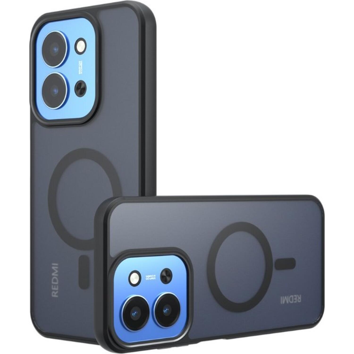 Θήκη Xiaomi Redmi 15C 4G Techsuit PureFrost Σκληρή Ημιδιάφανη με MagSafe Frosted Black