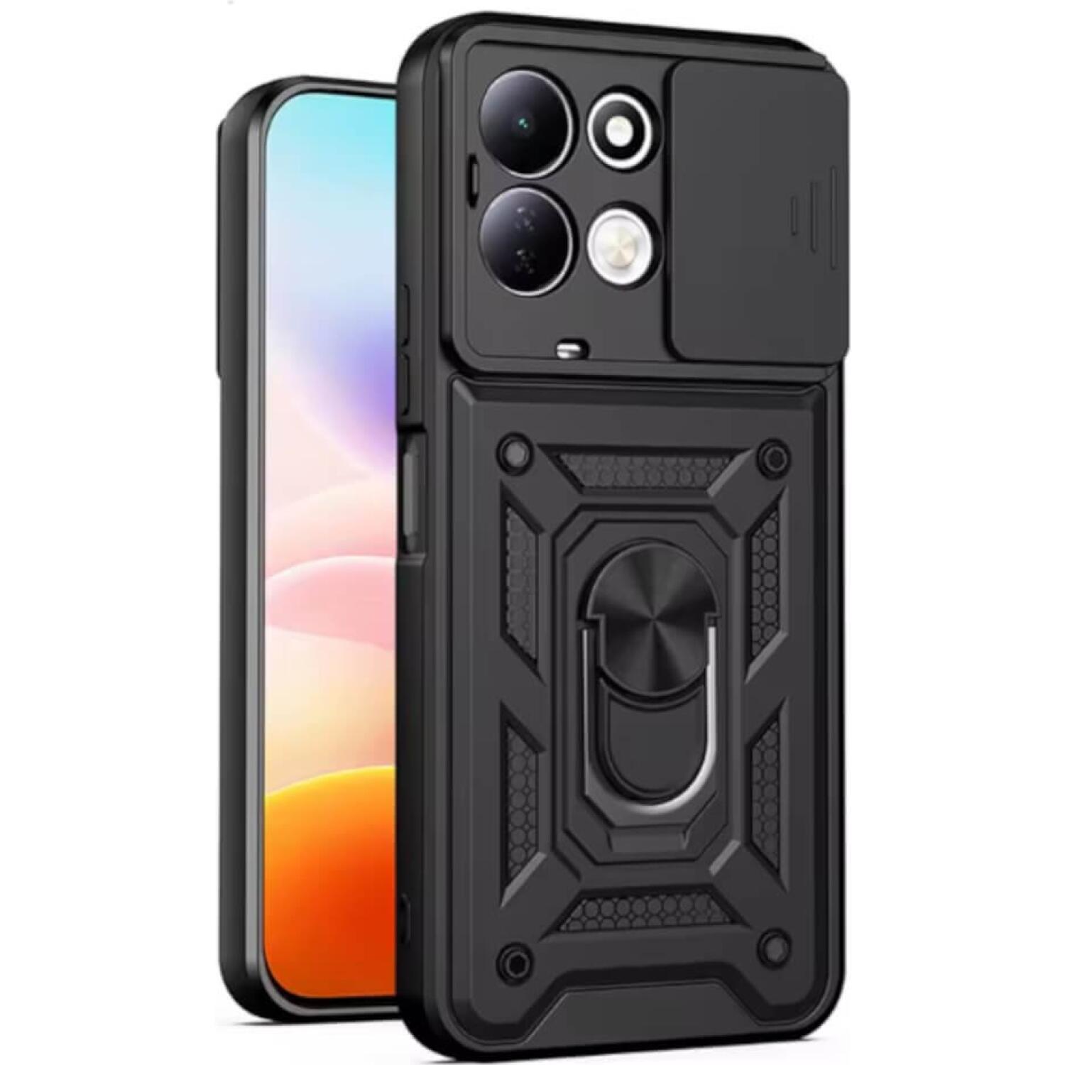 Θήκη Xiaomi Redmi 17 Bodycell Armor Slide Ανθεκτική με Κάλυμμα για την Κάμερα & Μεταλλικό Ring Holder Black