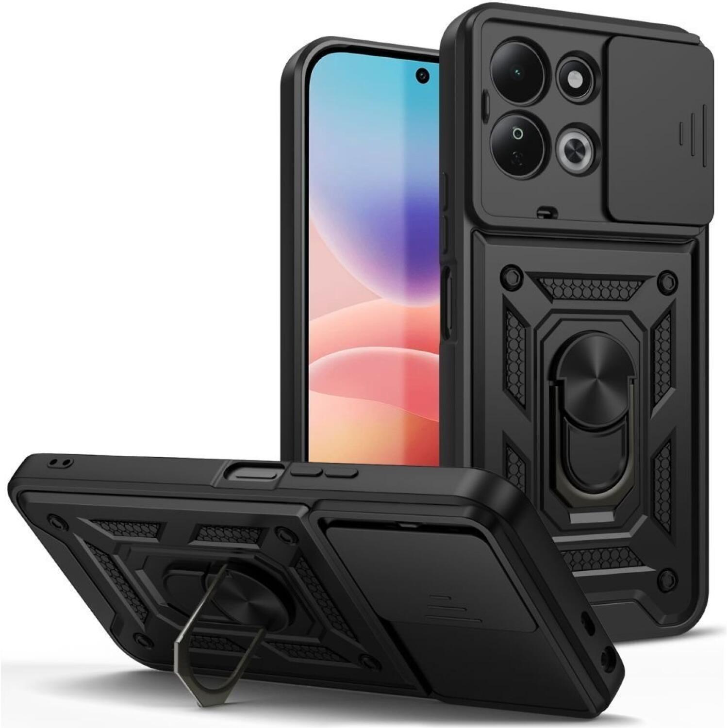 Θήκη Xiaomi Redmi 17 Tech-Protect Camshield Pro Ανθεκτική με Κάλυμμα για την Κάμερα & Ring Holder Black
