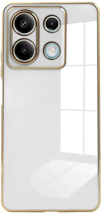 Θήκη Xiaomi Redmi Note 13 5G Bodycell Gold Plated Σιλικόνης White