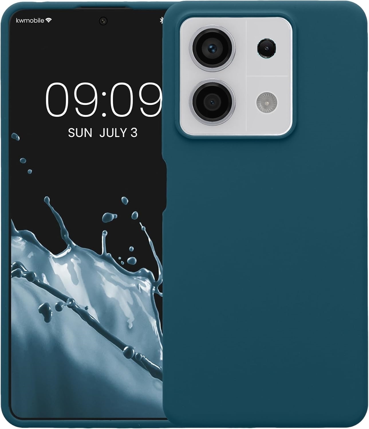 Θήκη Xiaomi Redmi Note 13 5G - KWmobile Soft Flexible Rubber Cover Σιλικόνης - Teal Matte