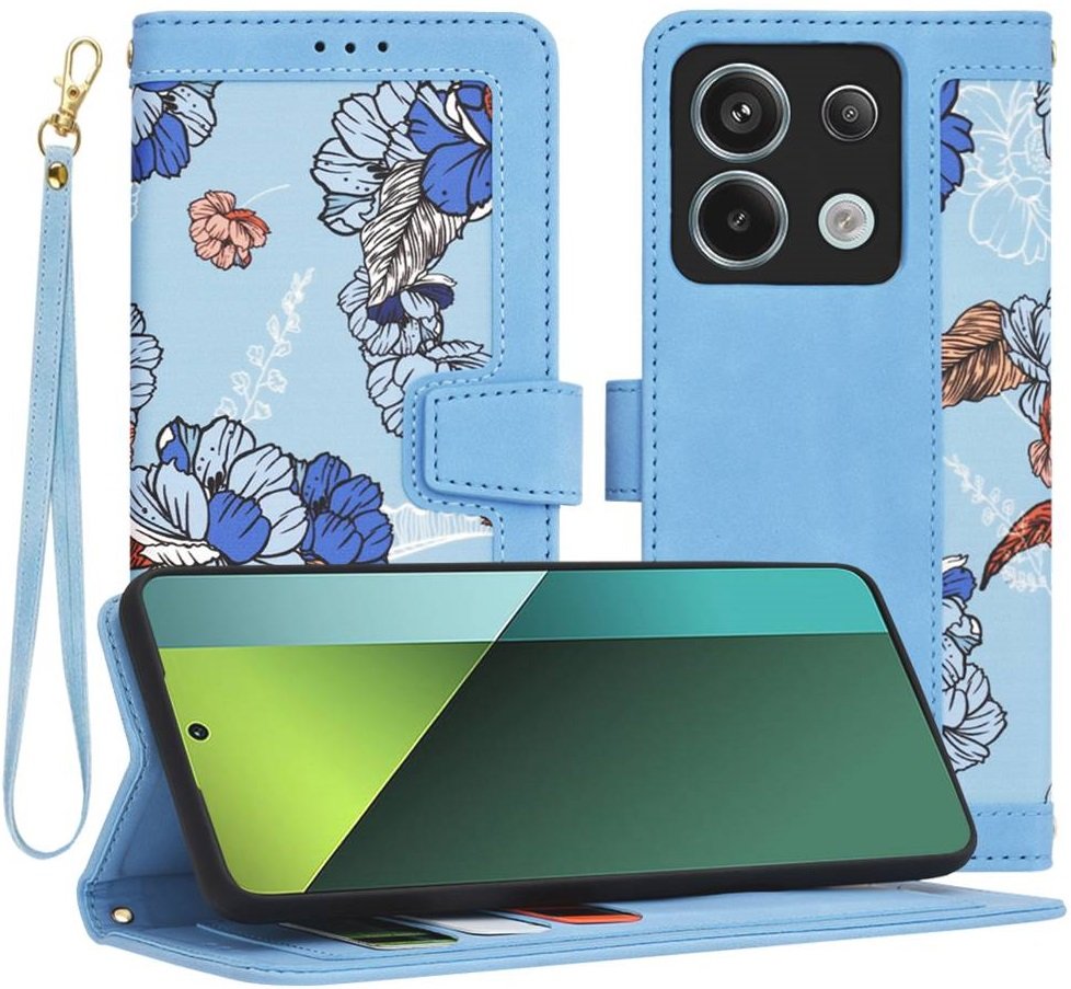 Θήκη Xiaomi Redmi Note 13 Pro 5G / Poco X6 Techsuit FlipCraft Πορτοφόλι από Οικολογικό Δέρμα με Αποσπώμενο Λουράκι Χειρός Vibrant Blue