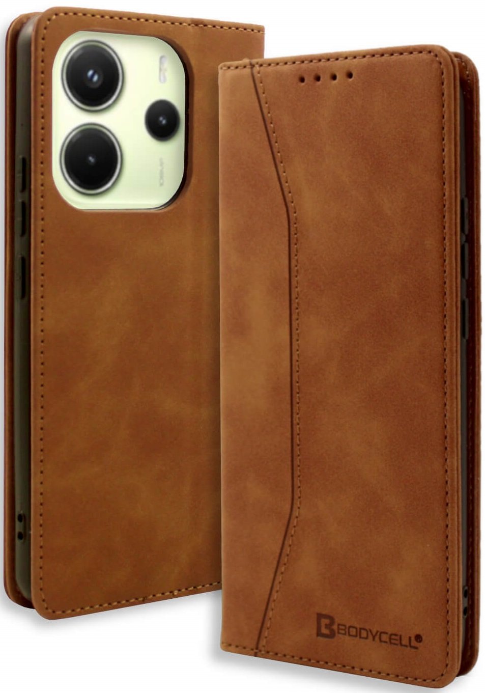 Θήκη Xiaomi Redmi Note 14 4G Bodycell Book Case Πορτοφόλι Brown