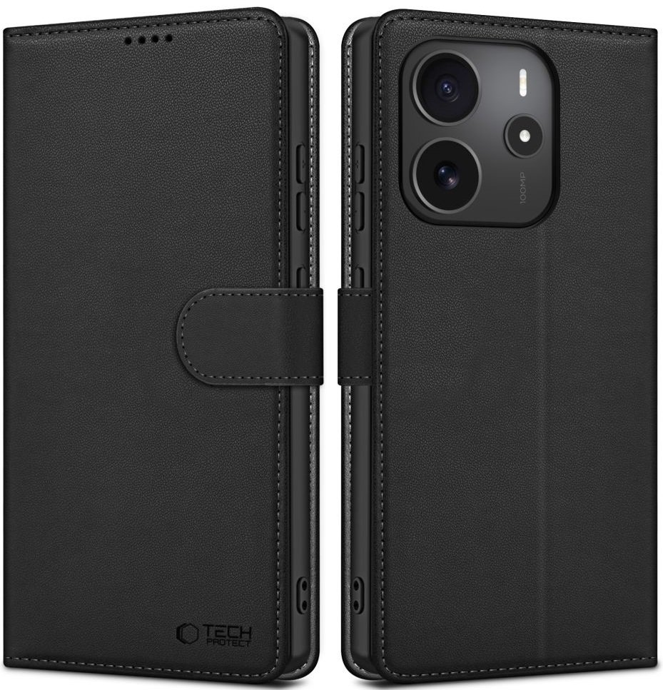 Θήκη Xiaomi Redmi Note 14 4G Tech-Protect Wallet Πορτοφόλι Matte Black 