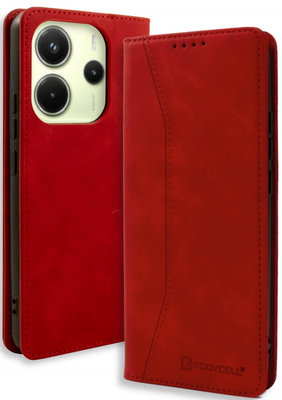Θήκη Xiaomi Redmi Note 14 5G Bodycell Book Case Πορτοφόλι Red
