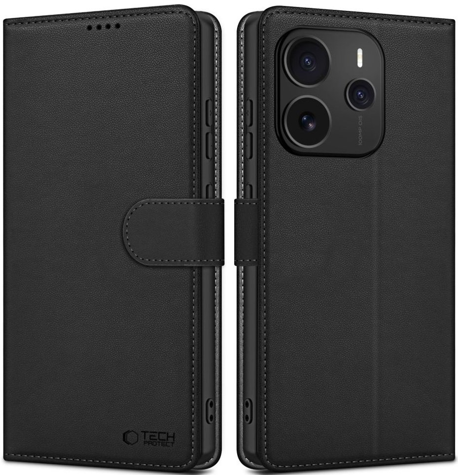 Θήκη Xiaomi Redmi Note 14 5G Tech-Protect Wallet Πορτοφόλι Matte Black
