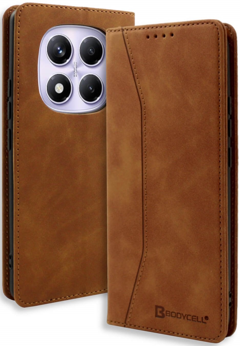 Θήκη Xiaomi Redmi Note 14 Pro 4G Bodycell Book Case Πορτοφόλι Brown