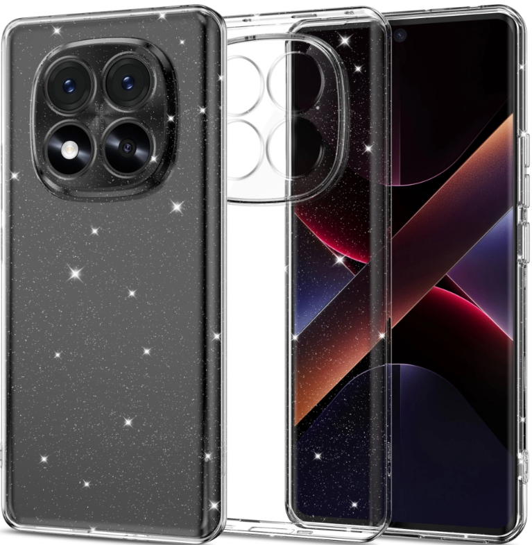 Θήκη Xiaomi Redmi Note 14 Pro 5G / Poco X7 Tech-Protect FlexAir Διάφανη Σιλικόνης Glitter