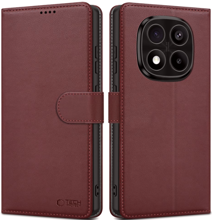 Θήκη Xiaomi Redmi Note 14 Pro 5G / Poco X7 Tech-Protect Wallet Πορτοφόλι Mulberry