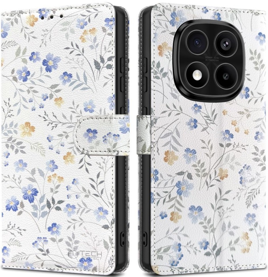 Θήκη Xiaomi Redmi Note 14 Pro 5G / Poco X7 Tech-Protect Wallet Πορτοφόλι Spring Flowers
