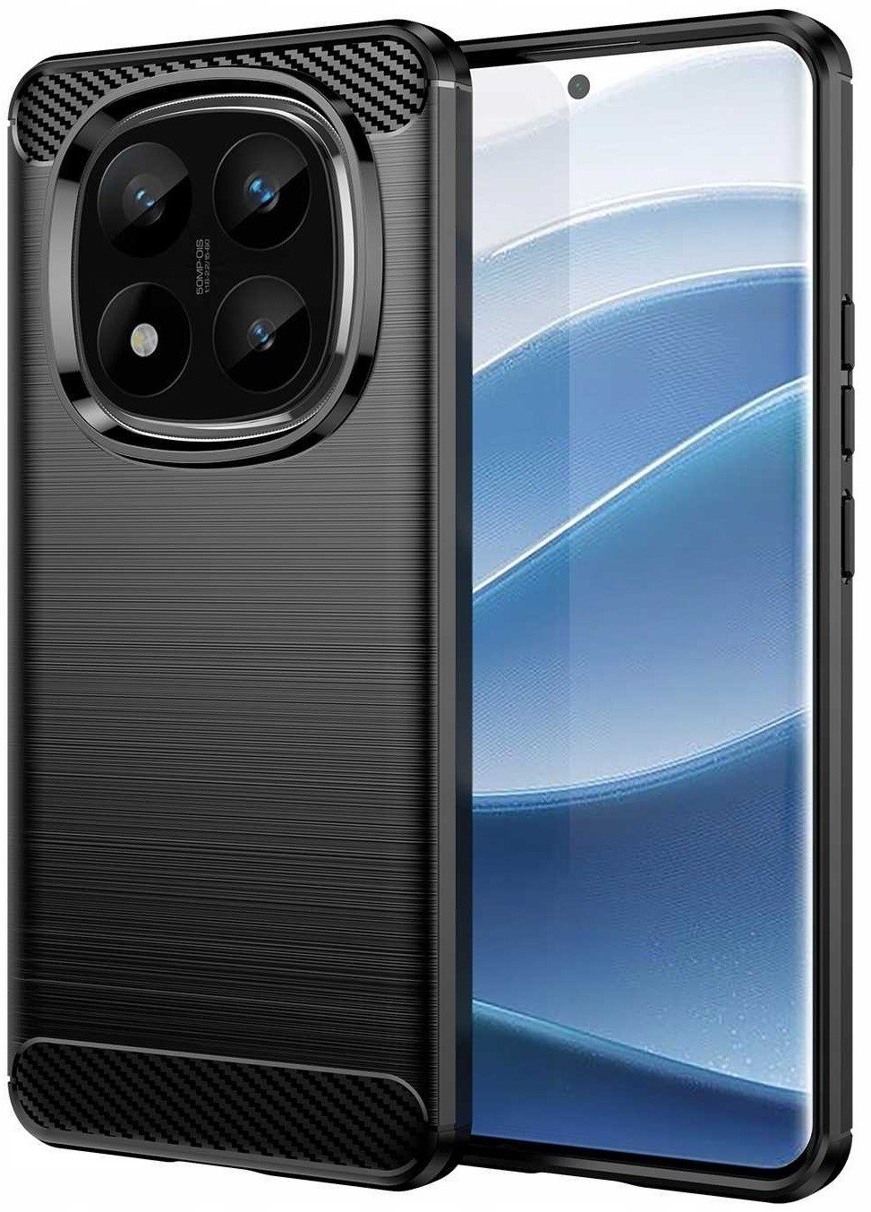 Θήκη Xiaomi Redmi Note 14 Pro Plus 5G Spacecase Carbon Σιλικόνης Black