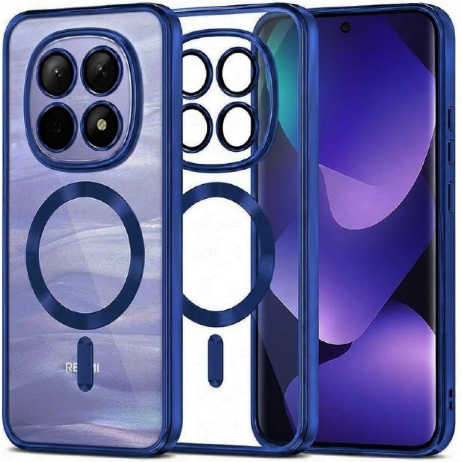 Θήκη Xiaomi Redmi Note 15 / Poco M8 Techsuit Luxury Crystal Διάφανη Σιλικόνης με MagSafe Deep Blue