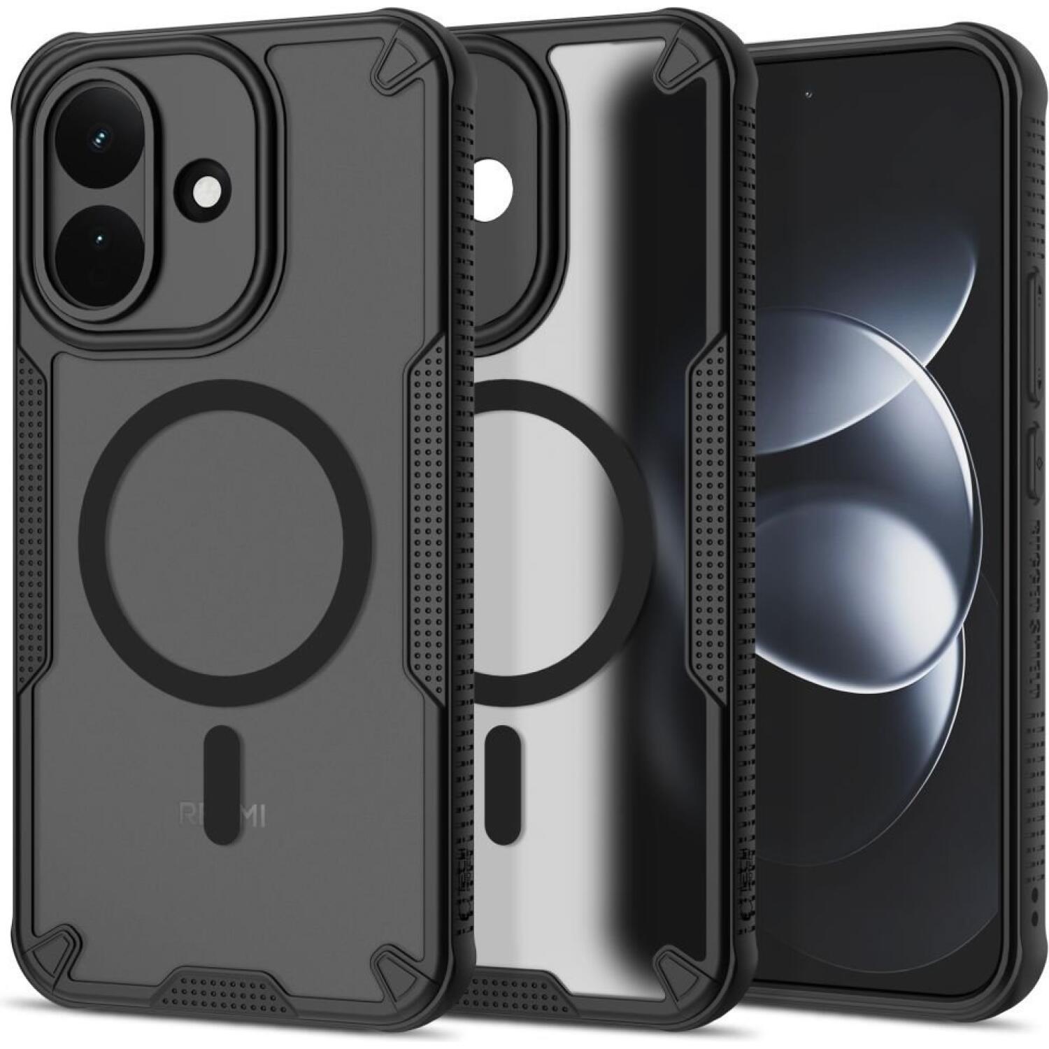 Θήκη Xiaomi Redmi Note 17 Pro Tech-Protect Rugged Shield Σκληρή Ημιδιάφανη με MagSafe Matte Black