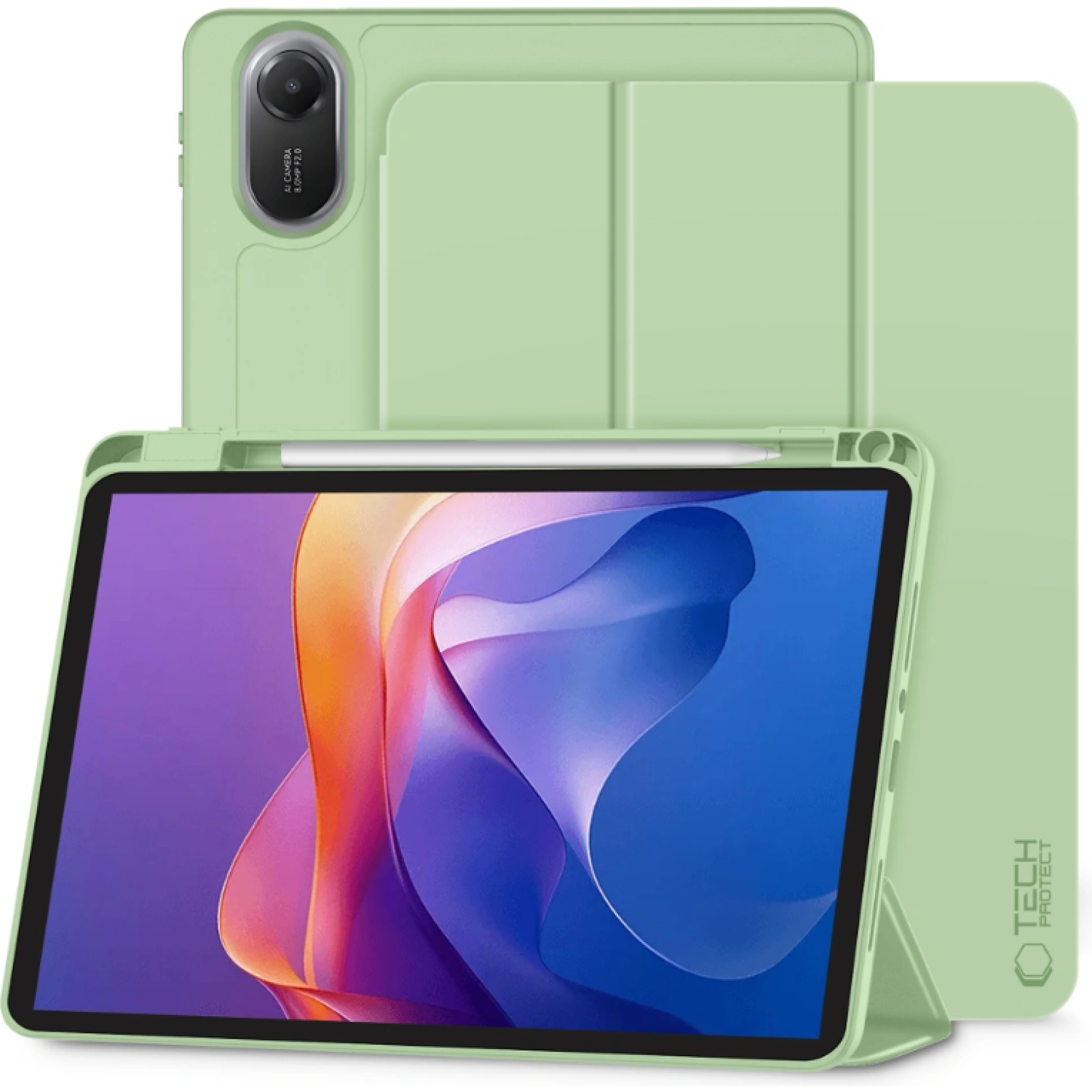 Θήκη Xiaomi Redmi Pad 2 11" Tech-Protect SC Pen Smartcase Flip με Υποδοχή για Γραφίδα Matcha Green