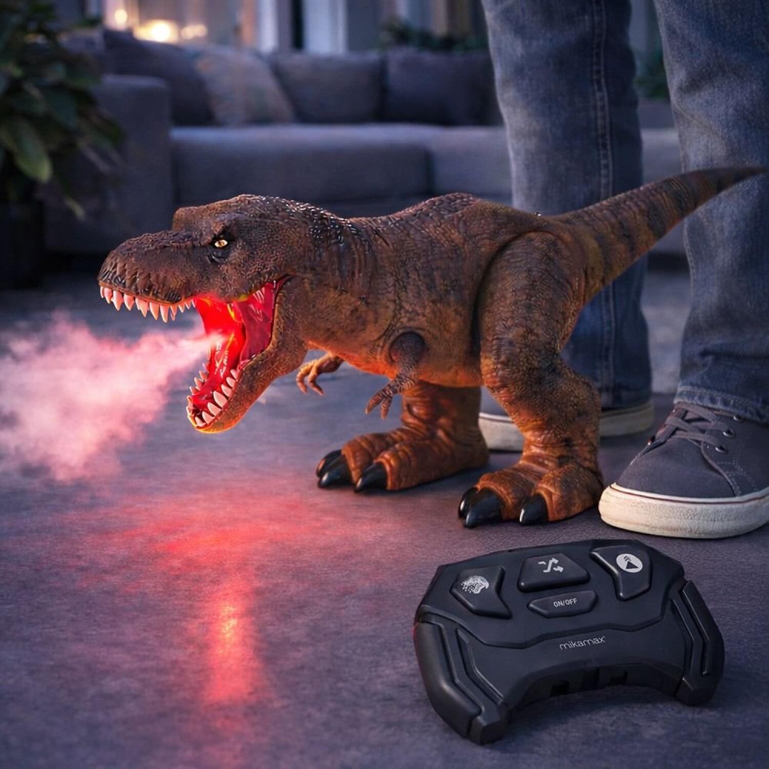 Τηλεκατευθυνόμενος Δεινόσαυρος T-Rex MikaMax RC Steambreath T-Rex με LED Φωτισμό / Τηλεχειριστήριο & Ηχητικά Εφέ