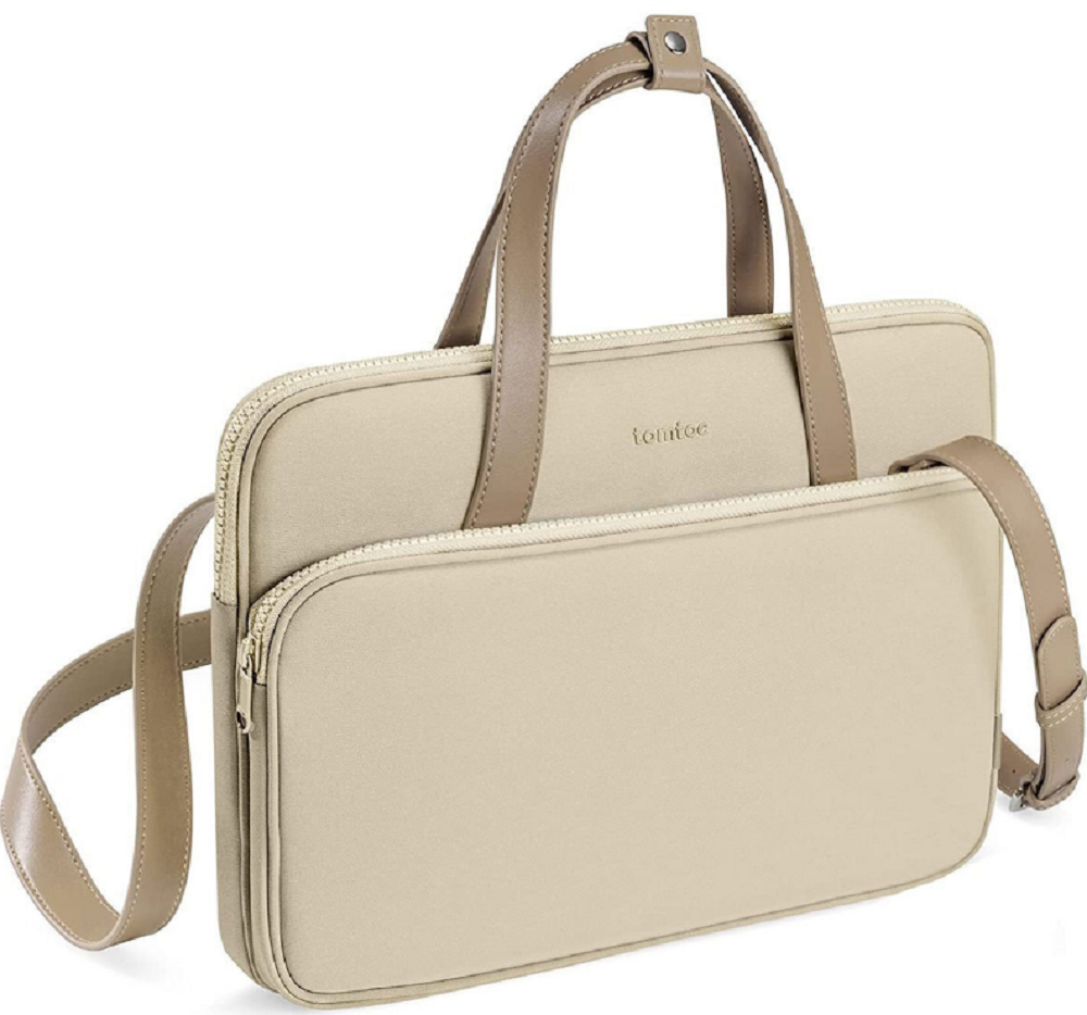 Tomtoc The Her H22 Lady Premium Shoulder Bag - Θήκη / Τσάντα Μεταφοράς για Laptοp έως 14" - Khaki