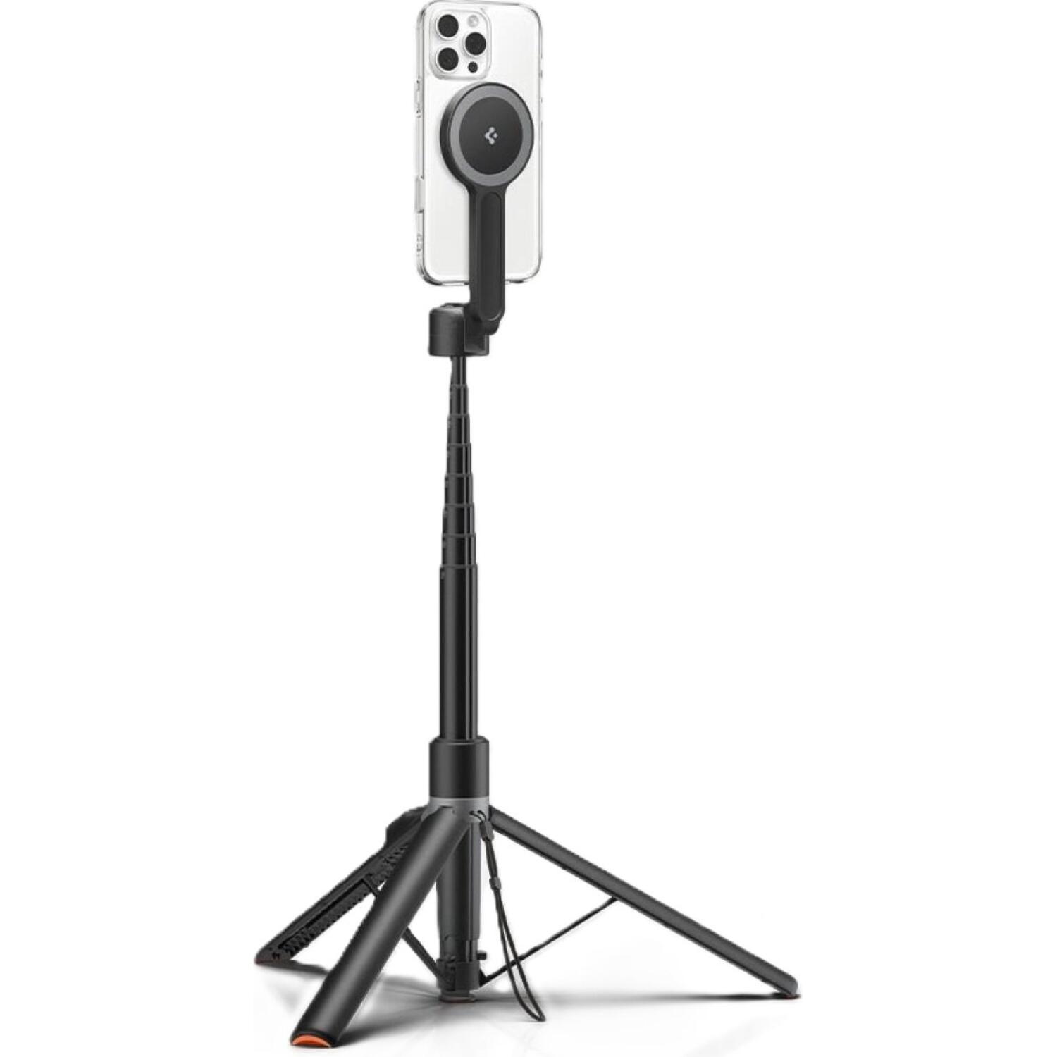 Τρίποδο Spigen S581W Selfie Stick Tripod MagFit Plus MagSafe Ασύρματο Bluetooth Selfie Stick με Τηλεχειριστήριο Black