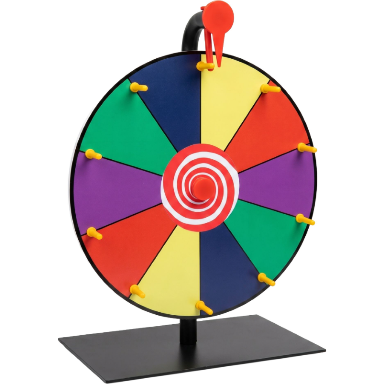 Τροχός Κλήρωσης Relaxdays 30 cm Prize Wheel με Βάση για Διαγωνισμούς & Giveaways 40 x 30 x 15.5 cm Multicoloured