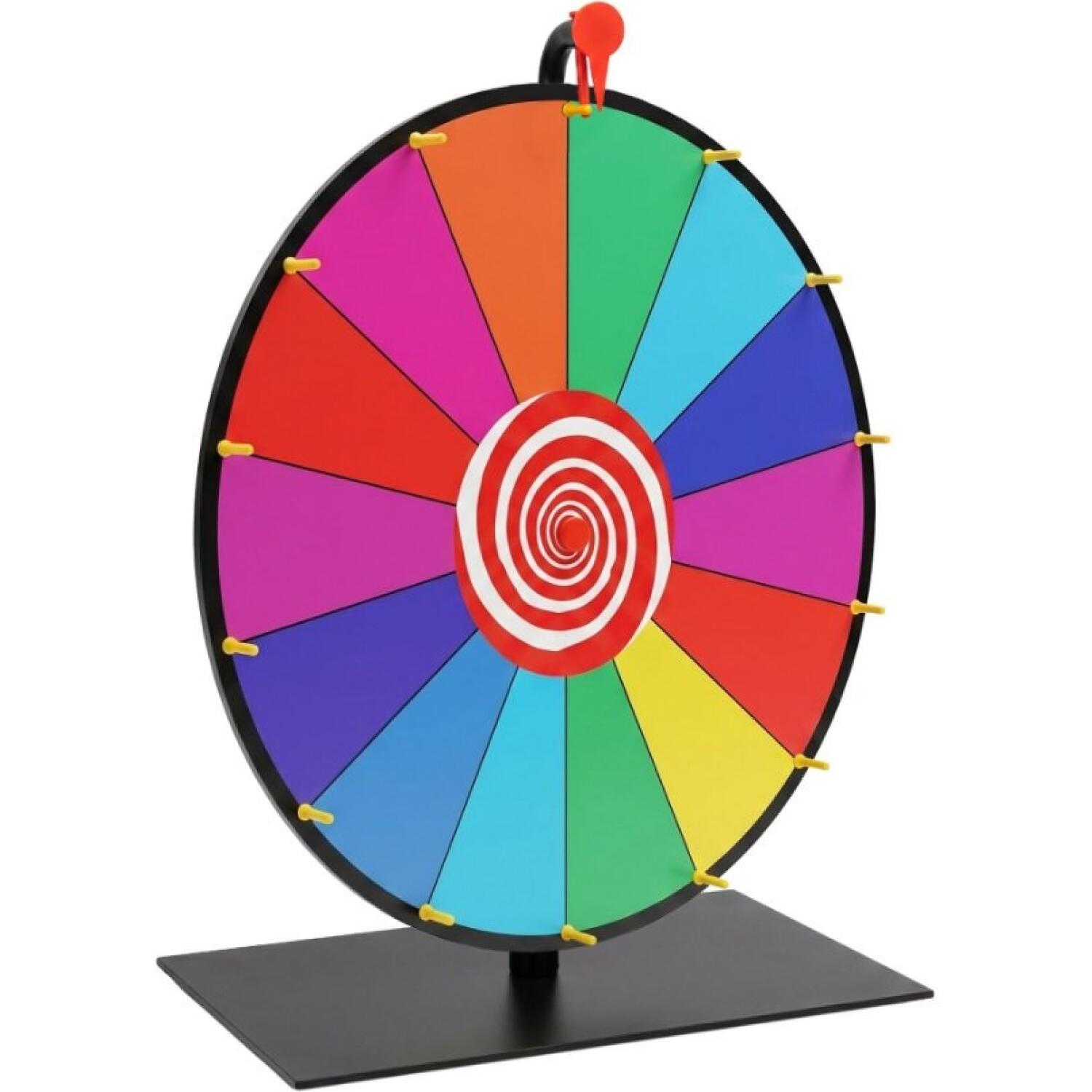 Τροχός Κλήρωσης Relaxdays 60 cm Prize Wheel με Βάση για Διαγωνισμούς & Giveaways 70 x 60 x 22 cm Multicoloured 