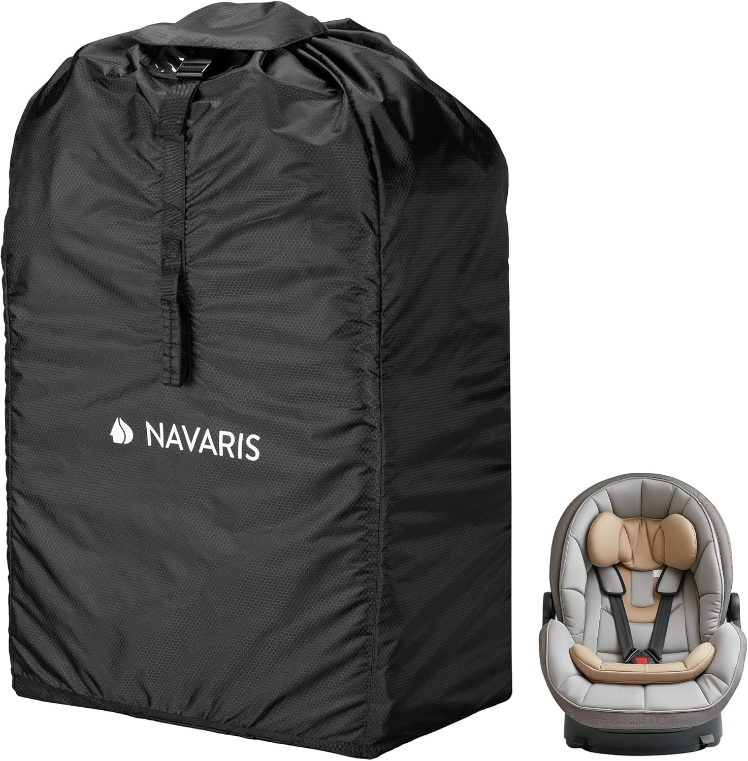 Τσάντα Μεταφοράς Navaris Car Seat Travel Bag για Παιδικό Κάθισμα Αυτοκινήτου με Ιμάντες Ώμου Black