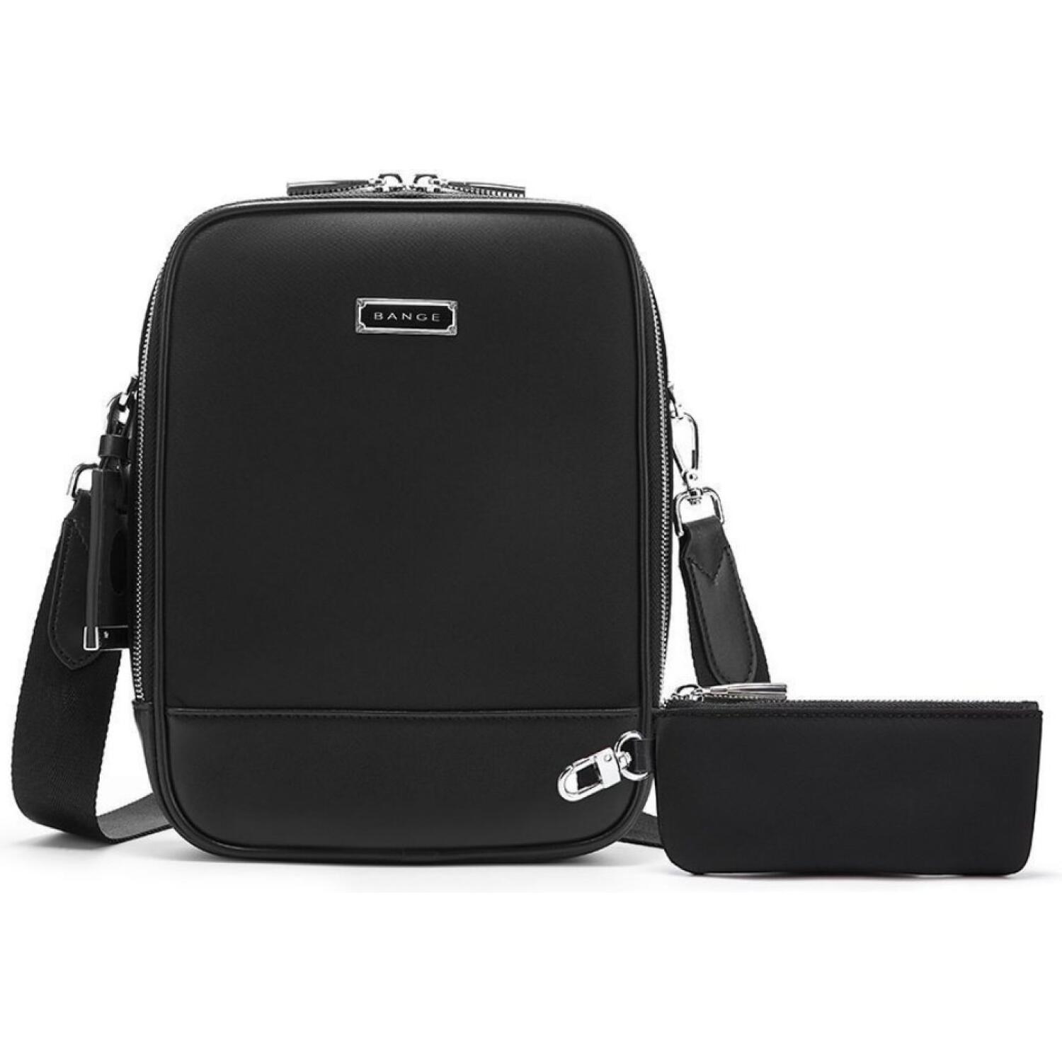 Τσαντάκι Ώμου Bange QD751 Premium Collection Χιαστί Crossbody με Αποσπώμενο Mini Τσαντάκι & Θήκη για AirTag 3.3L Black