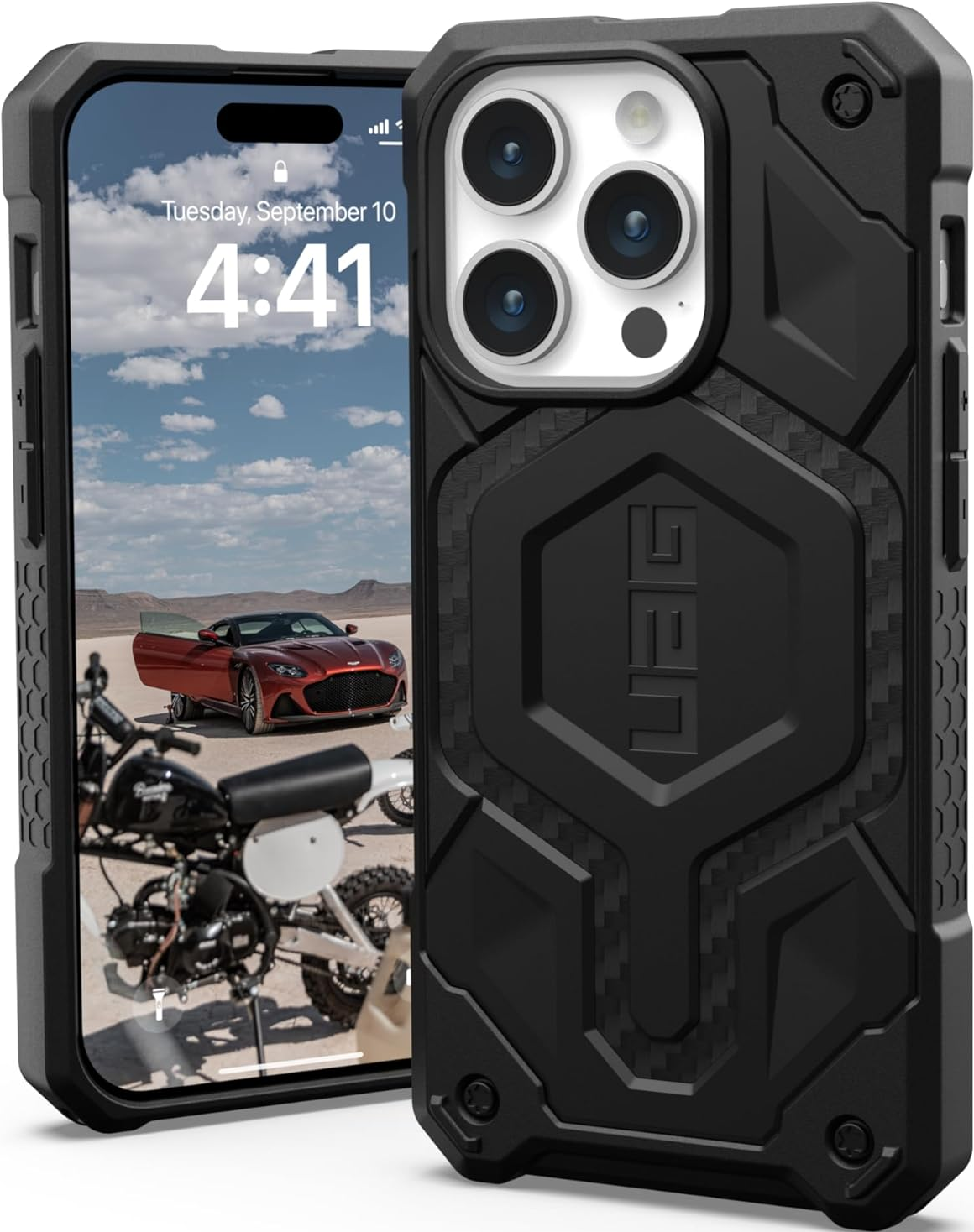 UAG Ανθεκτική Θήκη MagSafe Monarch Pro - Apple iPhone 15 Pro - Carbon Fiber