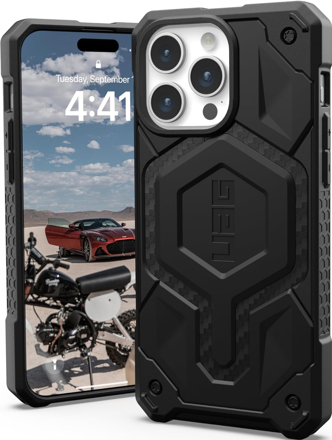 UAG Ανθεκτική Θήκη MagSafe Monarch Pro - Apple iPhone 15 Pro Max - Carbon Fiber