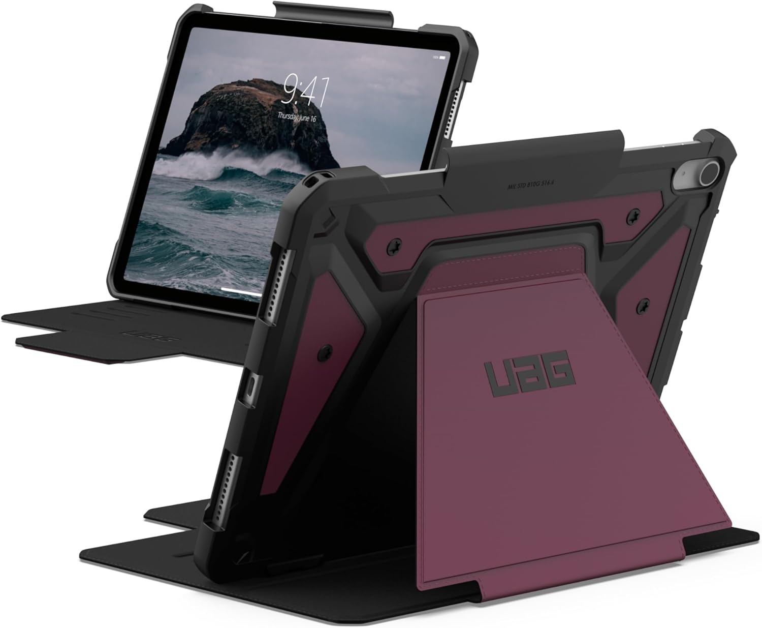 UAG Metropolis SE - Flip Ανθεκτική Θήκη με Υποδοχή για Apple Pencil - Apple iPad Air 7 2025 11" / Air 6 2024 11" / Air 5 2022 10.9" / Air 4 2020 10.9" - Bordeaux