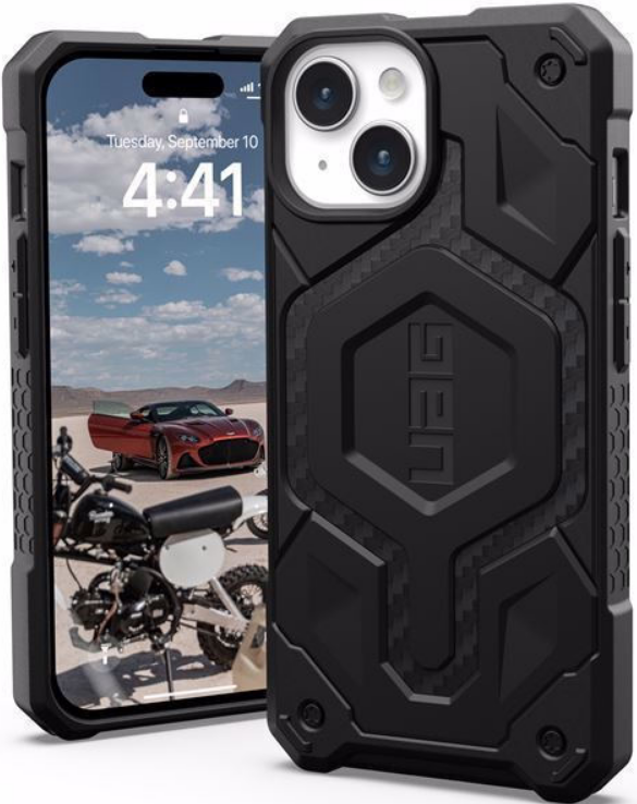 UAG Monarch Pro - Ανθεκτική Θήκη MagSafe - Apple iPhone 15 - Carbon Fiber
